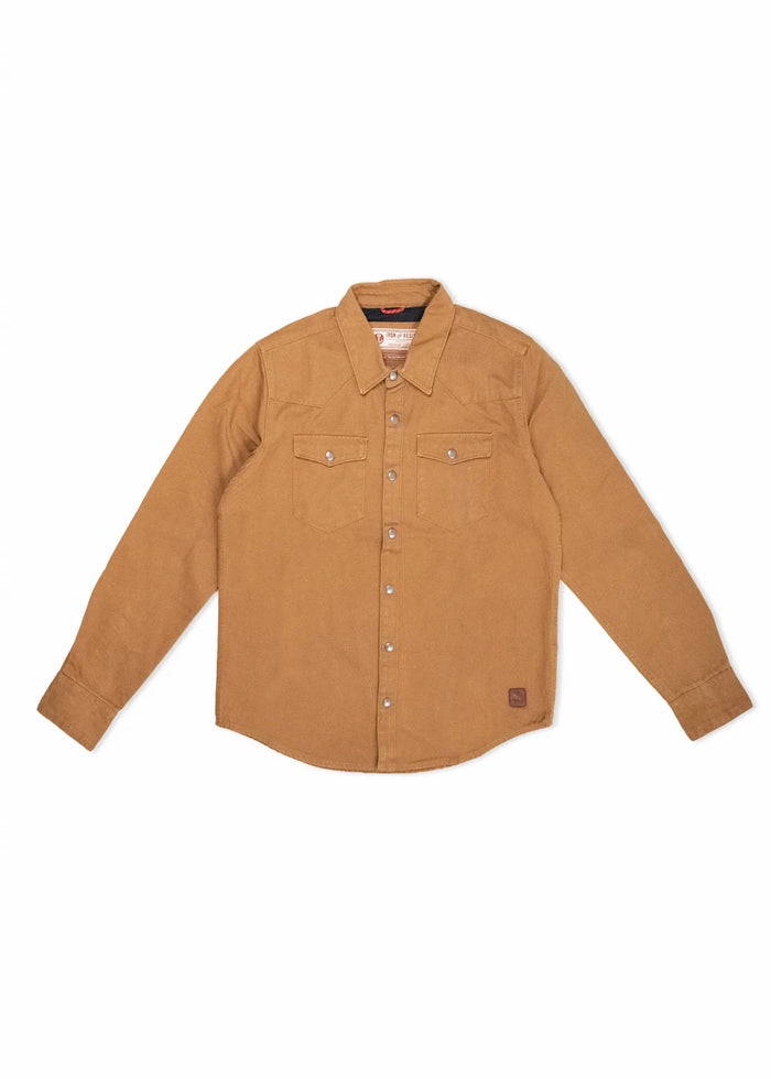 Fenceline Canvas Shirt, Cognac-Skjorter-Iron & Resin-Motorious Copenhagen