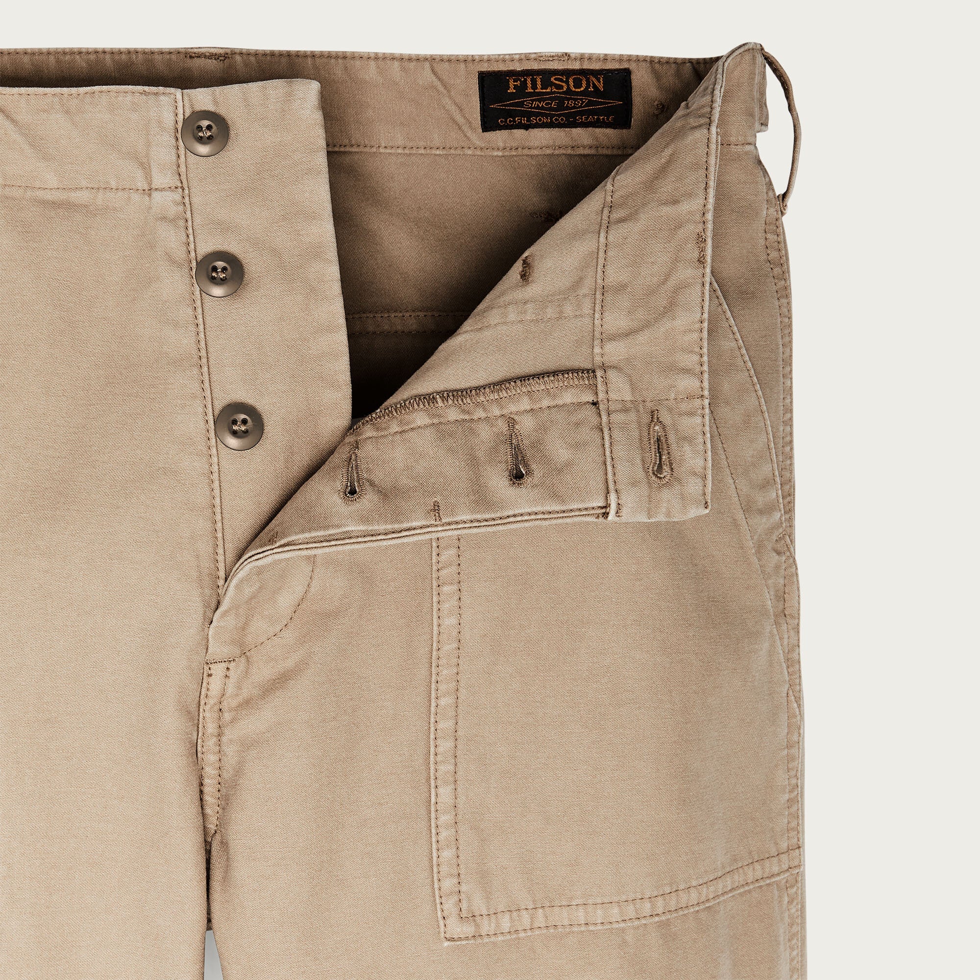 Field Supply Pants, Grey Khaki-Bukser-Filson 1897-Motorious Copenhagen