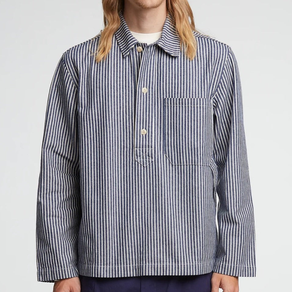 Fisherman Shirt, Wild Road Stripes, Blue/White