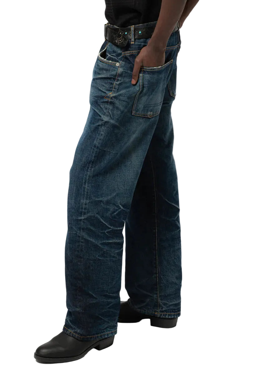 Fit 36 FL, Heavy Selvedge Denim, Indigo, Worn out-Bukser-Eat Dust-Motorious Copenhagen