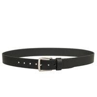 Flintholm, 40mm Belt, Black/Satin Nickel Finish-Bælter-Baunbaek og Lyn-Motorious Copenhagen