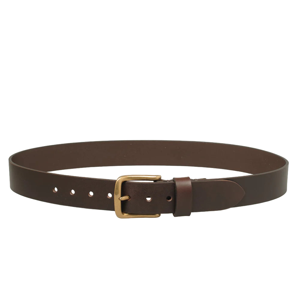 Flintholm, 40mm Belt, Brown/Antique Brass-Bælter-Baunbaek og Lyn-Motorious Copenhagen