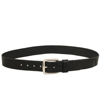 Flintholm, 40mm Vintage Leather Belt, Black/Nickel-Bælter-Baunbaek og Lyn-Motorious Copenhagen