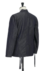 Folke, Eastern Style Blazer, Navy Dobby-Blazere-Hansen Garments-Motorious Copenhagen