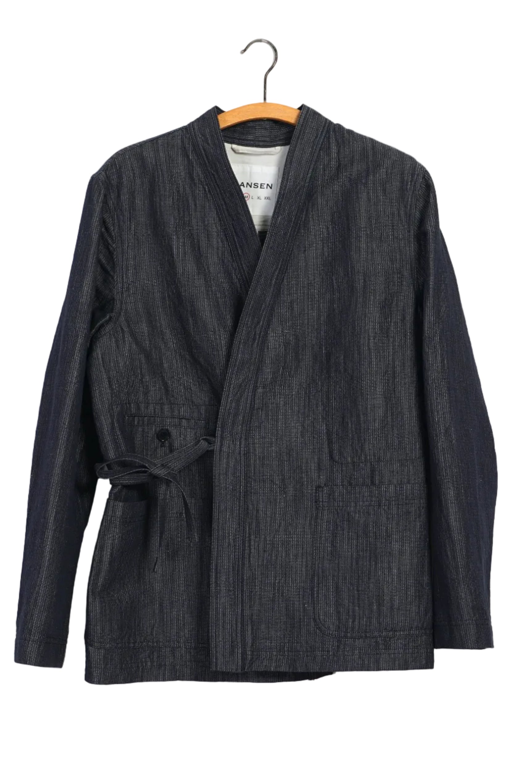 Folke, Eastern Style Blazer, Navy Dobby-Blazere-Hansen Garments-Motorious Copenhagen