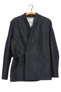 Folke, Eastern Style Blazer, Navy Dobby-Blazere-Hansen Garments-Motorious Copenhagen