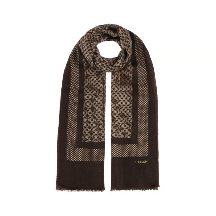 Forest, Wool Scarf, Brown-Halstørklæder-Stetson-Motorious Copenhagen