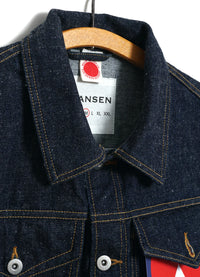 GENE, 13oz Neppy Denim Jacket, Real Indigo-Jakker-Hansen Garments-Motorious Copenhagen