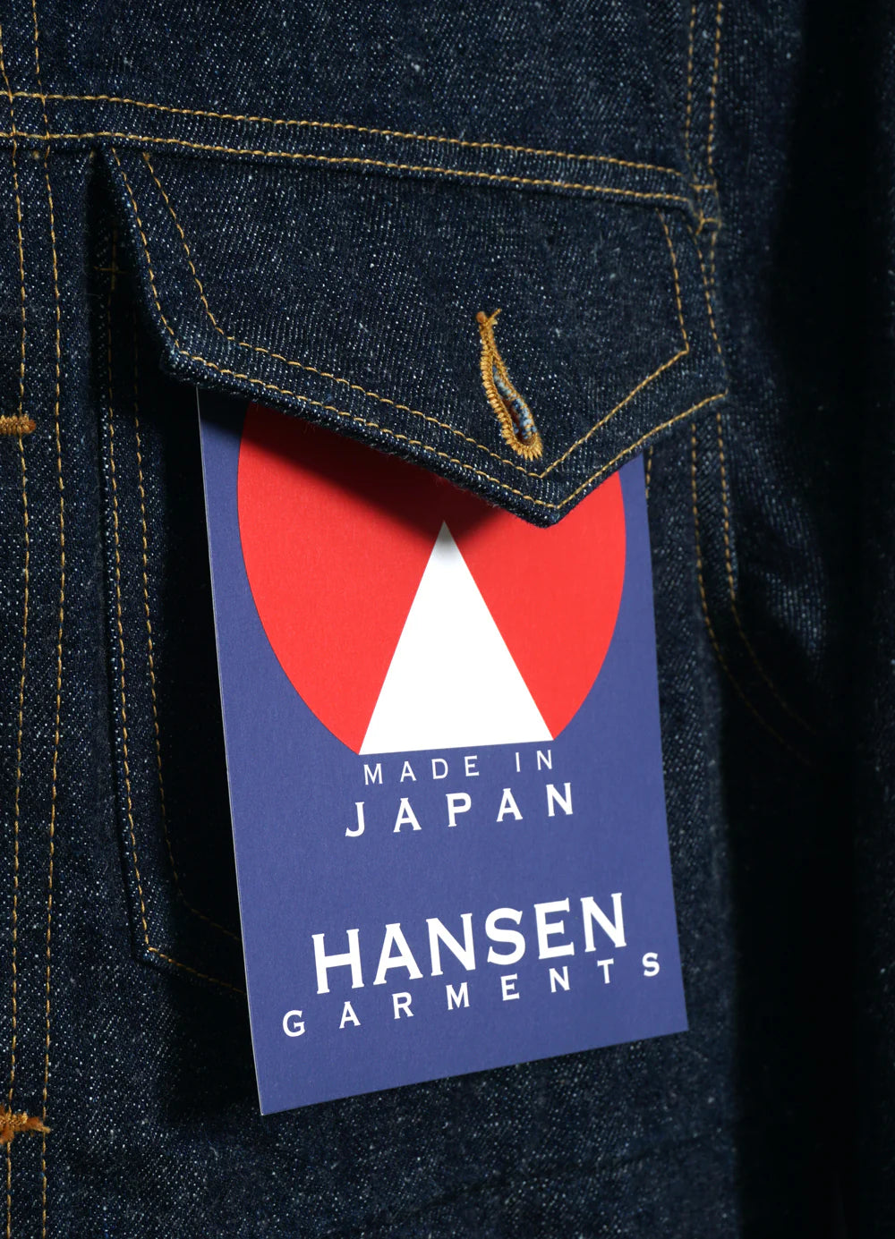 GENE, 13oz Neppy Denim Jacket, Real Indigo-Jakker-Hansen Garments-Motorious Copenhagen