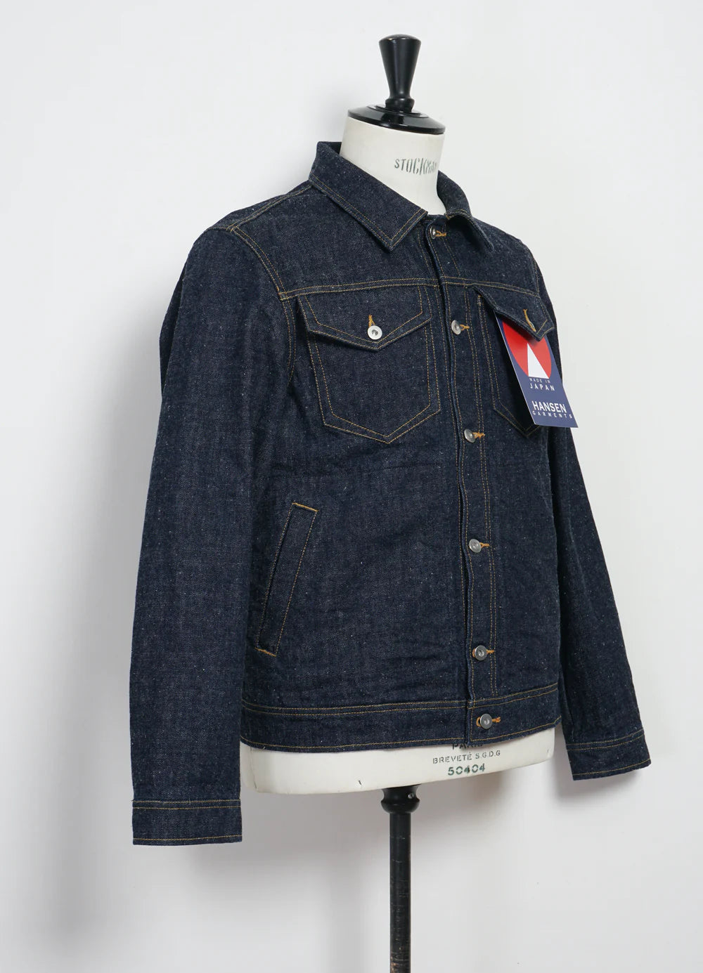 GENE, 13oz Neppy Denim Jacket, Real Indigo-Jakker-Hansen Garments-Motorious Copenhagen