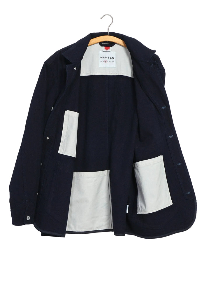 Gary, Chore Jacket, Dobby Indigo-Blazere-Hansen Garments-Motorious Copenhagen