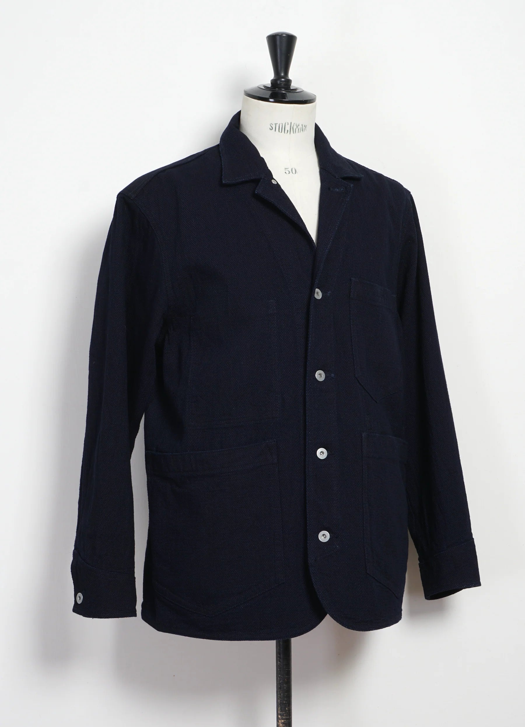 Gary, Chore Jacket, Dobby Indigo-Blazere-Hansen Garments-Motorious Copenhagen