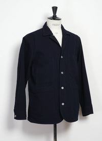 Gary, Chore Jacket, Dobby Indigo-Blazere-Hansen Garments-Motorious Copenhagen