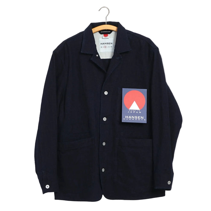 Gary, Chore Jacket, Dobby Indigo-Blazere-Hansen Garments-Motorious Copenhagen