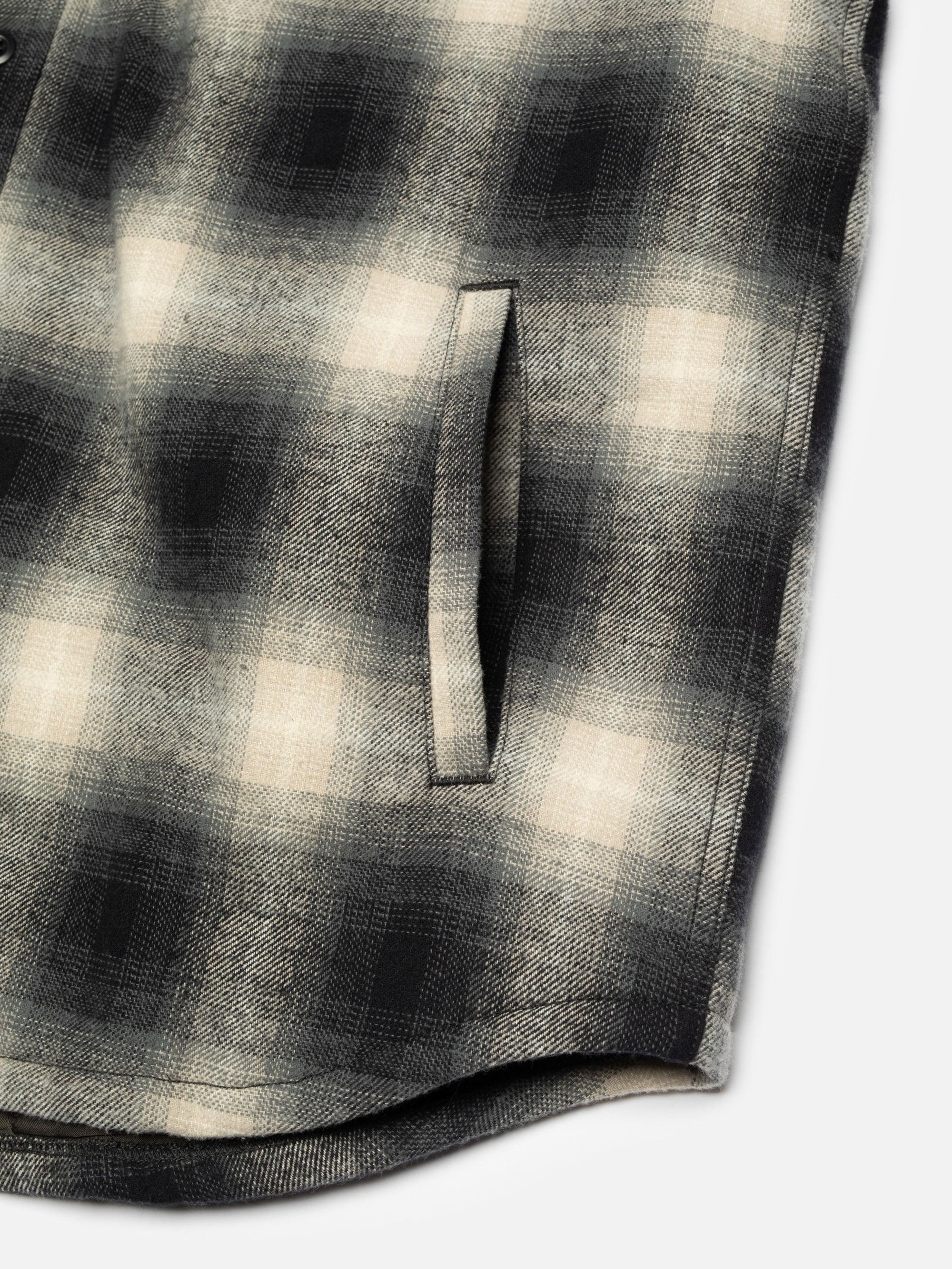 Glenn, Padded Shadow Check Shirt, Black-Jakker-Nudie Jeans-Motorious Copenhagen