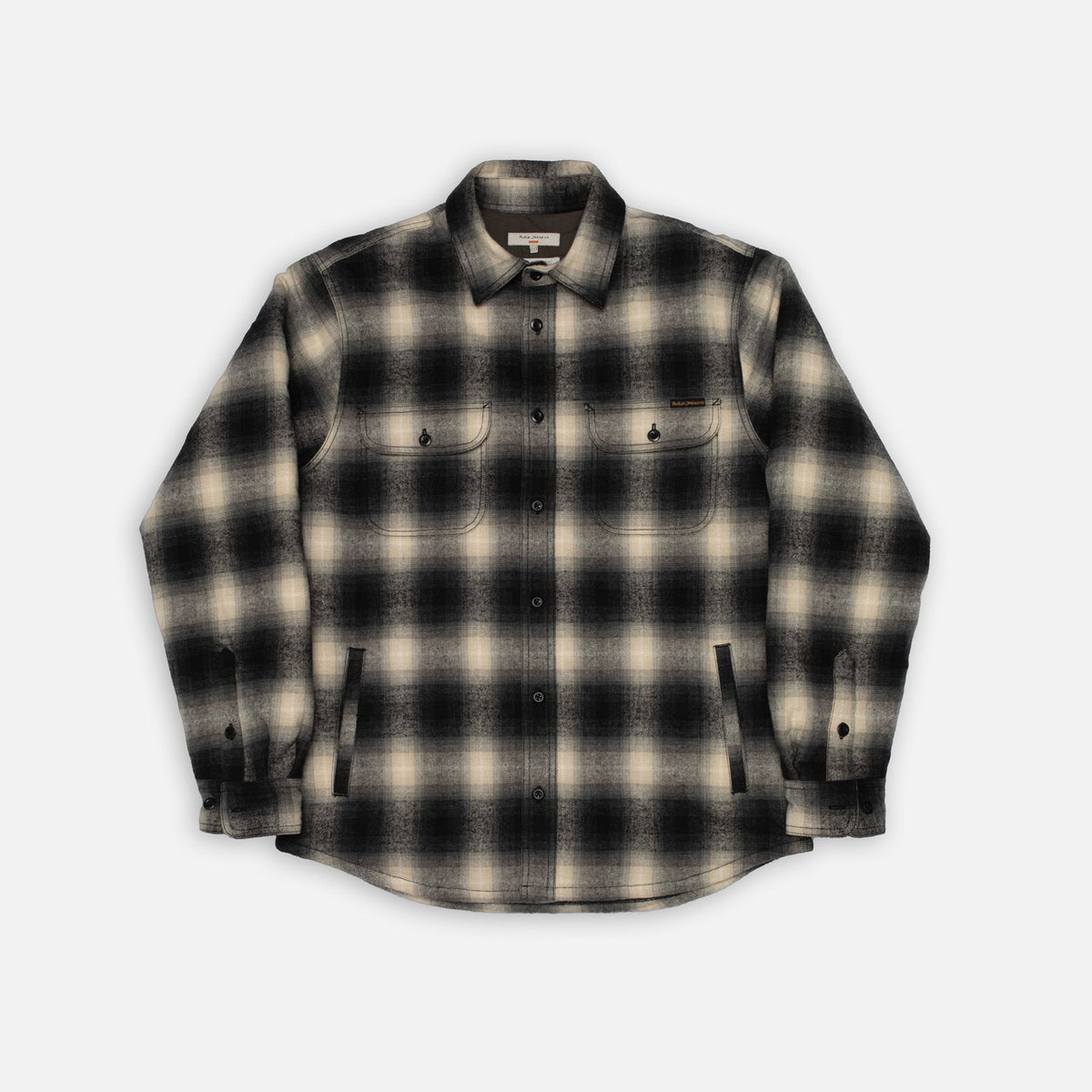 Glenn, Padded Shadow Check Shirt, Black