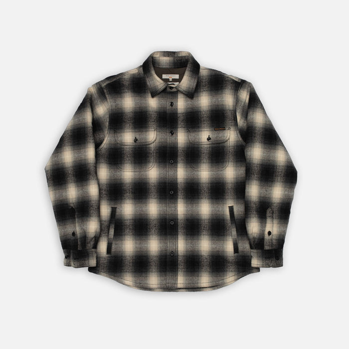 Glenn, Padded Shadow Check Shirt, Black-Jakker-Nudie Jeans-Motorious Copenhagen
