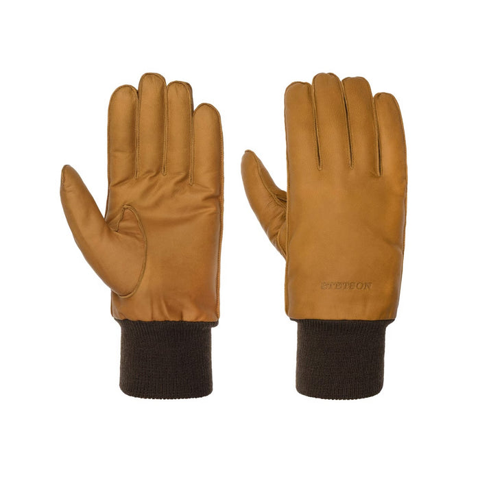 Goat Nappa Leather Gloves, Light Brown-Handsker-Stetson-Motorious Copenhagen