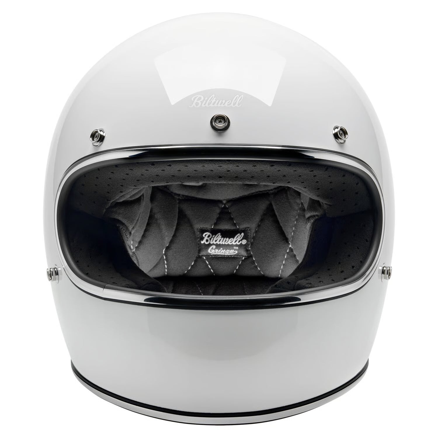 Gringo Helmet, Gloss White (ECE 06)-Hjelme-Biltwell-Motorious Copenhagen