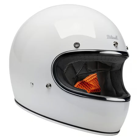 Gringo Helmet, Gloss White (ECE 06)-Hjelme-Biltwell-Motorious Copenhagen