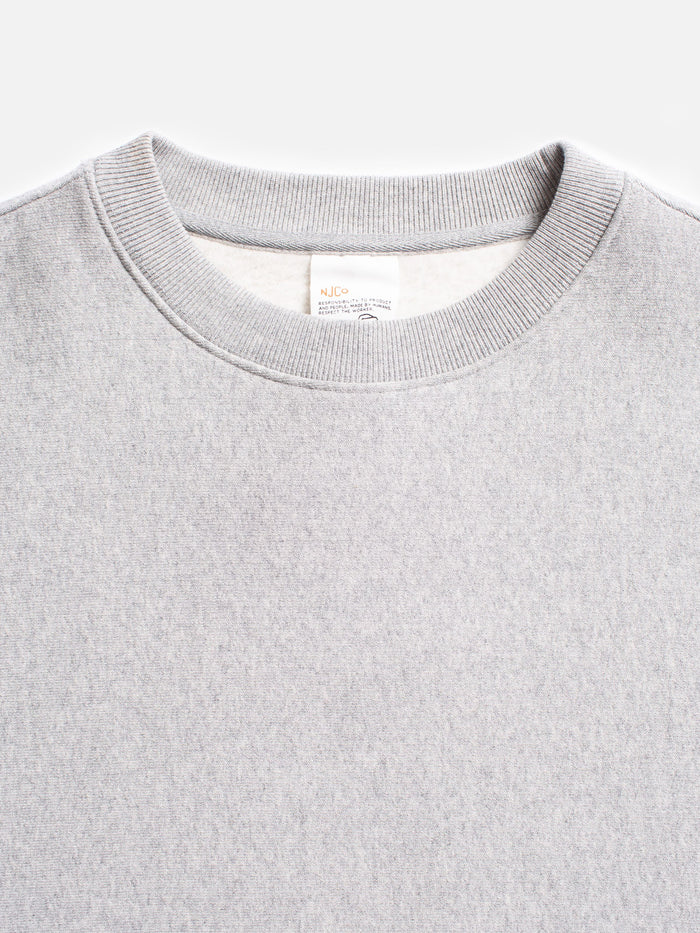 Hasse Crew Neck, Grey Melange-Sweatshirts-Nudie Jeans-Motorious Copenhagen