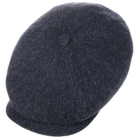 Hatteras Classic Wool Flat Cap, Black/Blue-Hatte og Caps-Stetson-Motorious Copenhagen