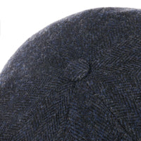 Hatteras Classic Wool Flat Cap, Black/Blue-Hatte og Caps-Stetson-Motorious Copenhagen