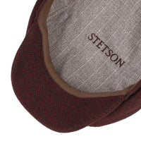 Hatteras Classic Wool Flat Cap, Dark Red-Hatte og Caps-Stetson-Motorious Copenhagen