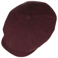 Hatteras Classic Wool Flat Cap, Dark Red-Hatte og Caps-Stetson-Motorious Copenhagen