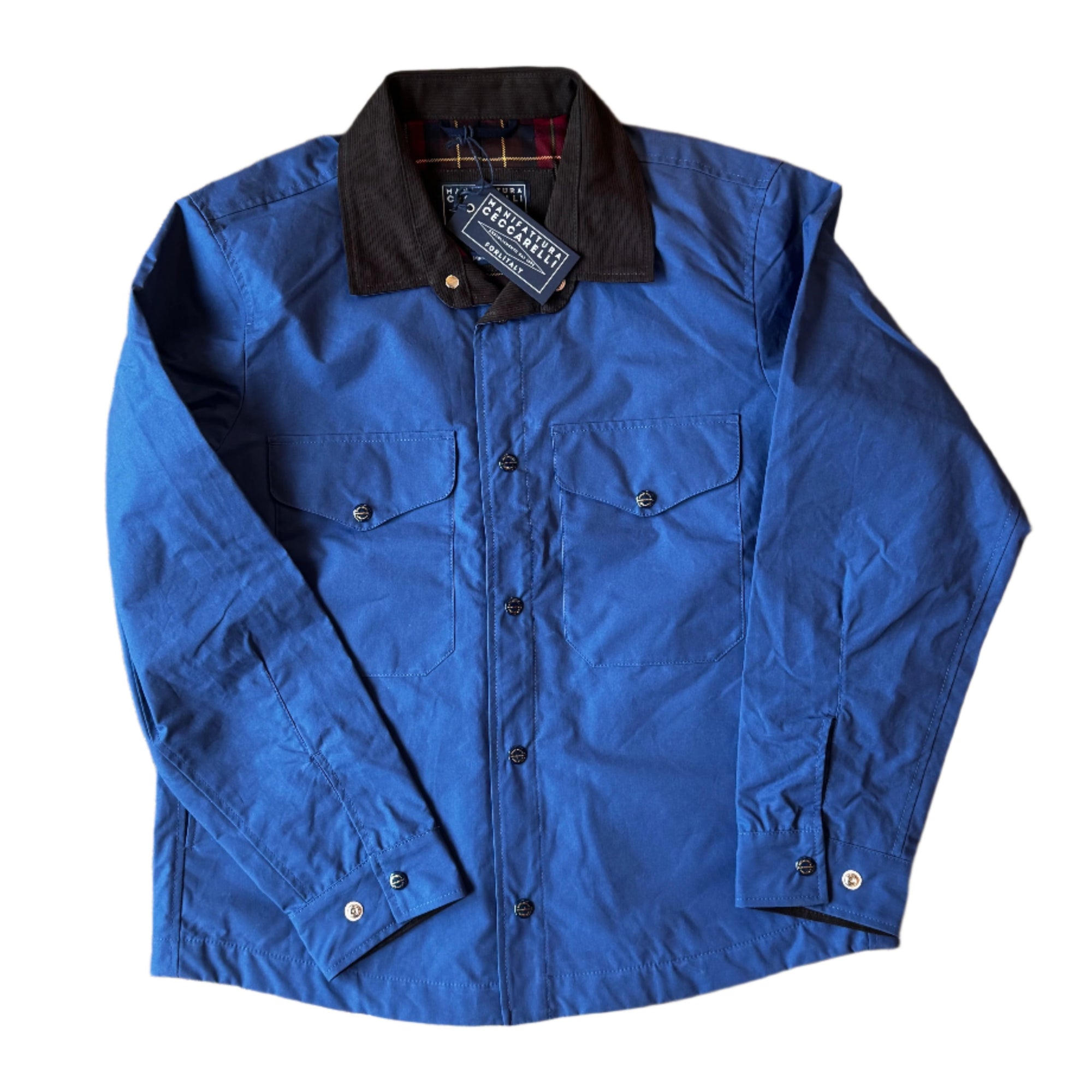 Heavy Shirt, Waxed, Cobalt-Jakker-Manifattura Ceccarelli-Motorious Copenhagen