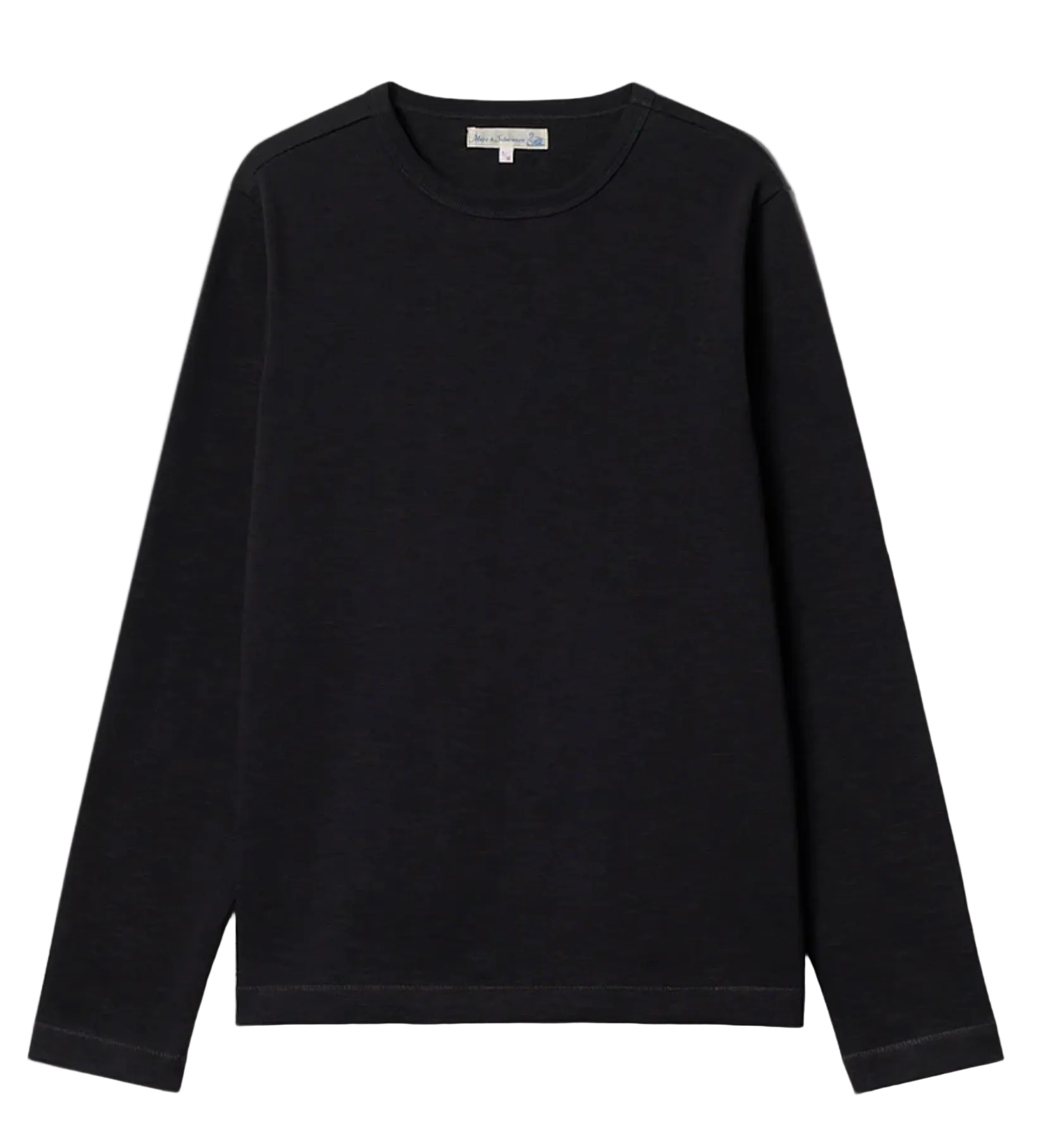 Heavyweight Longsleeve, Loopwheeled Relaxed Fit, Charcoal-T-shirts-Merz b. Schwanen-Motorious Copenhagen