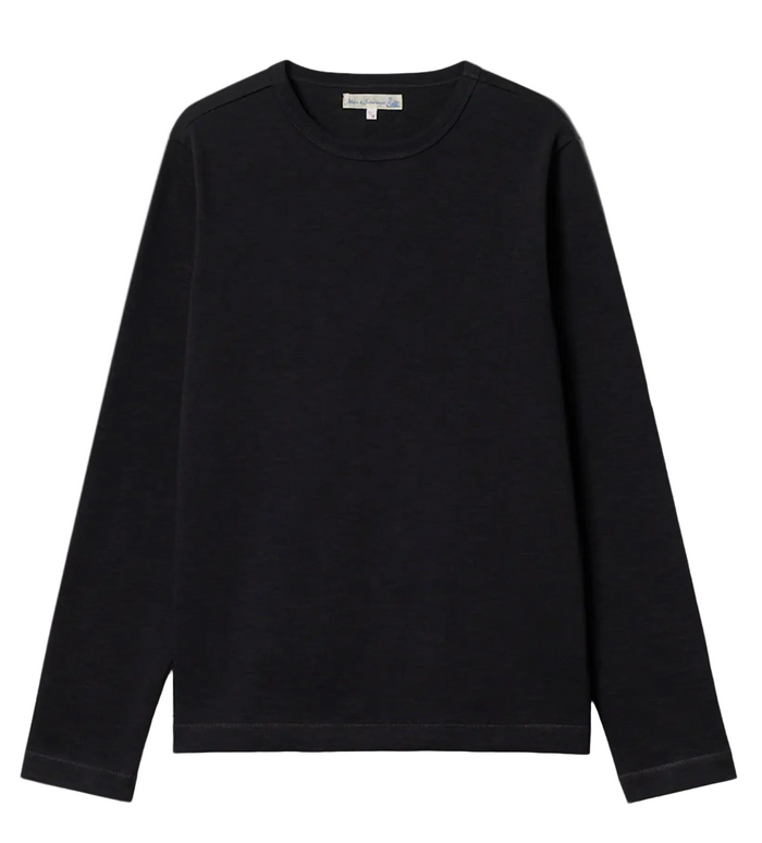 Heavyweight Longsleeve, Loopwheeled Relaxed Fit, Charcoal-T-shirts-Merz b. Schwanen-Motorious Copenhagen