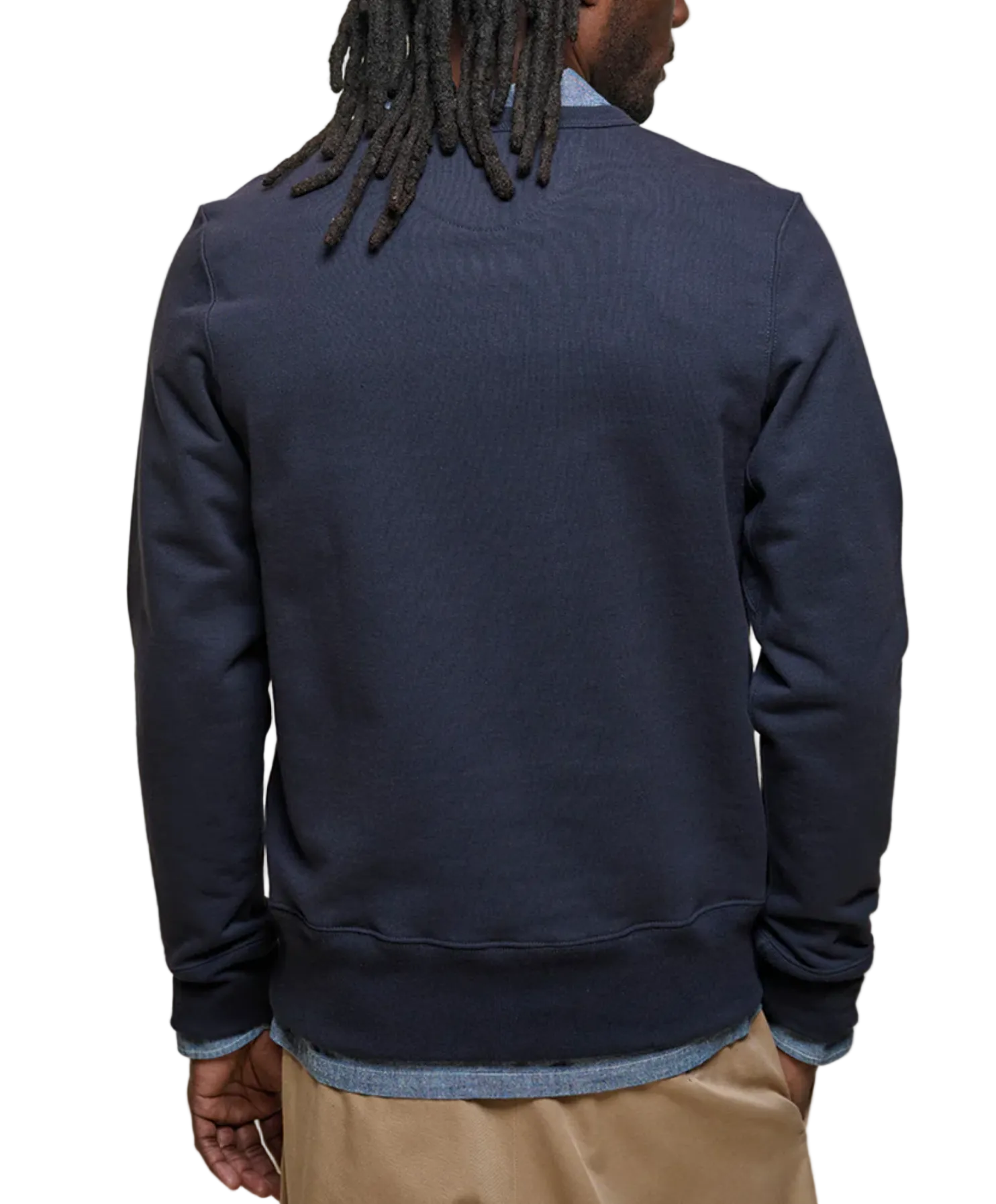 Heavyweight Sweatshirt, Loopwheeled Classic Fit, Navy-T-shirts-Merz b. Schwanen-Motorious Copenhagen
