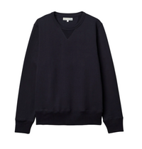 Heavyweight Sweatshirt, Loopwheeled Classic Fit, Navy-T-shirts-Merz b. Schwanen-Motorious Copenhagen