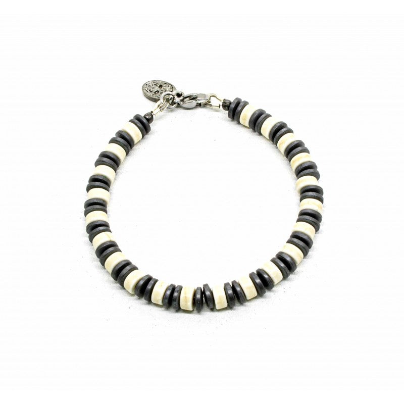 Heishi Ivory Howlite Bracelet-Ringe og Halskæder-Black Pearl Creations-Motorious Copenhagen