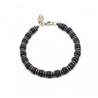 Heishi Lava Stone Bracelet-Ringe og Halskæder-Black Pearl Creations-Motorious Copenhagen