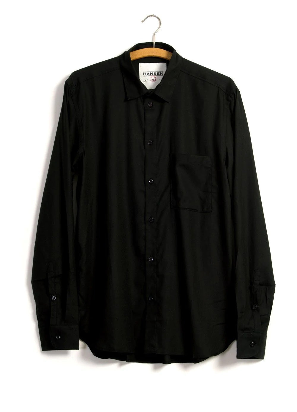 Henning, Casual Classic Shirt, Black-Skjorter-Hansen Garments-Motorious Copenhagen