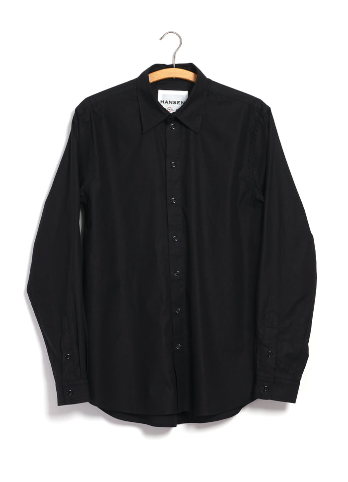 Henri, Classic Shirt, Black-Skjorter-Hansen Garments-Motorious Copenhagen