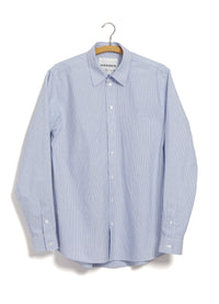 Henri, Classic Shirt, Blue Stripes-Skjorter-Hansen Garments-Motorious Copenhagen
