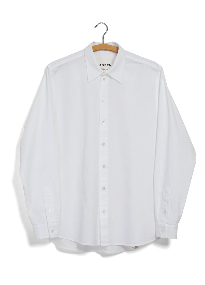 Henri, Classic Shirt, White-Skjorter-Hansen Garments-Motorious Copenhagen