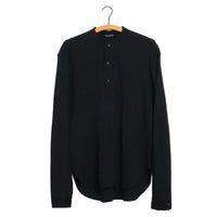 Hermann, Long Sleeve Henley, Black-T-shirts-Hansen Garments-Motorious Copenhagen