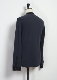 Hermann, Long Sleeve Henley, Blue Grey-T-shirts-Hansen Garments-Motorious Copenhagen