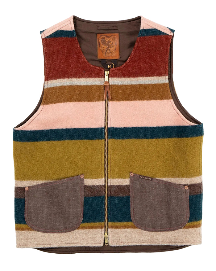 Indigofera Catskill Vest, Striped Wool Blanket-Veste-IndigoFera-Motorious Copenhagen