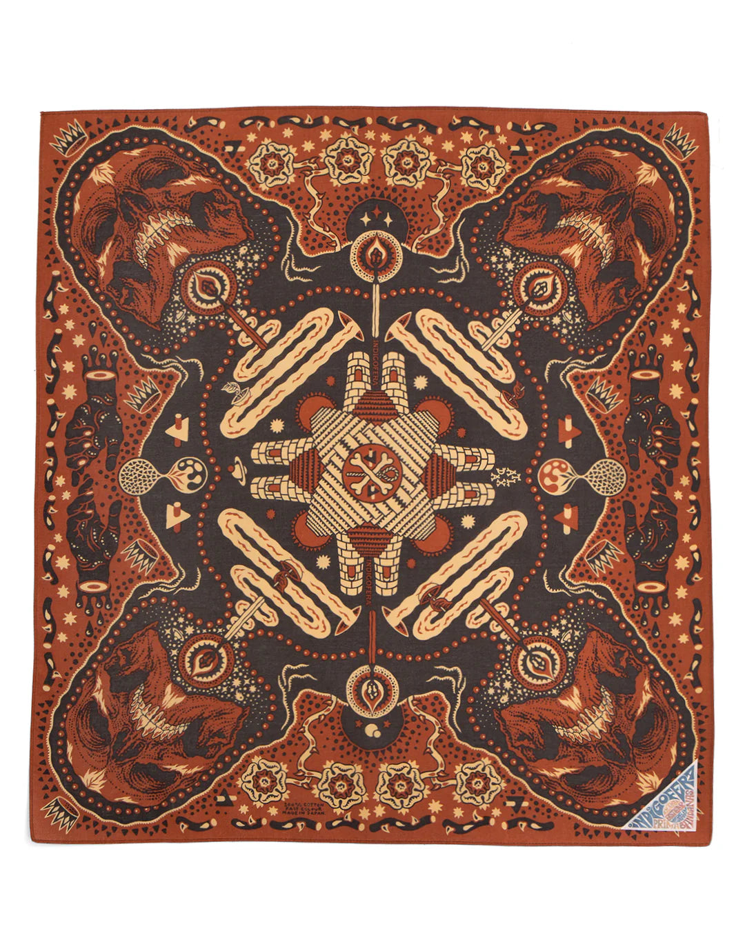 Tarot XIII Bandana, Red/Brown