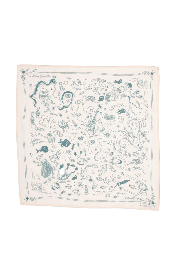 Ingrid Bandana, Deep Sea Doodles, Pink-Halstørklæder-Nudie Jeans-Motorious Copenhagen
