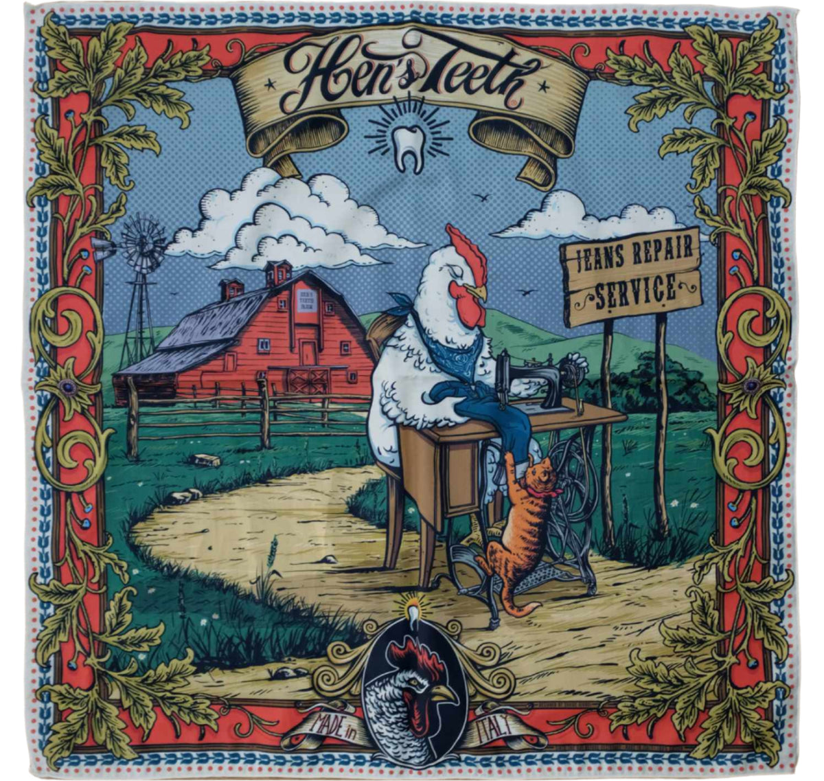 Jeans Repair Services, Bandana-Halstørklæder-Hen's Teeth-Motorious Copenhagen