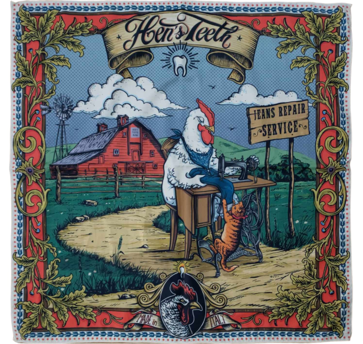 Jeans Repair Services, Bandana-Halstørklæder-Hen's Teeth-Motorious Copenhagen