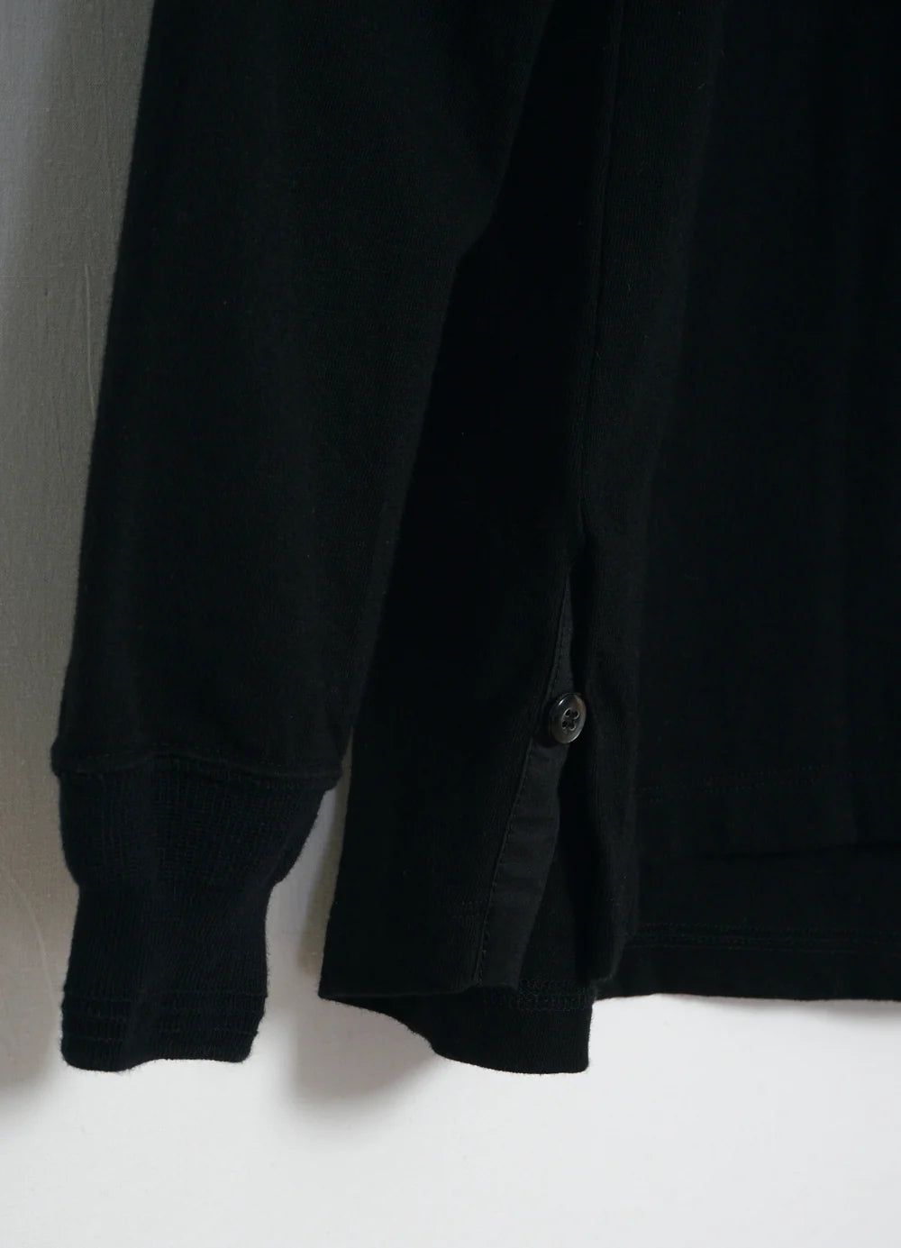 Jonas, Long Sleeve Henley, Black-T-shirts-Hansen Garments-Motorious Copenhagen