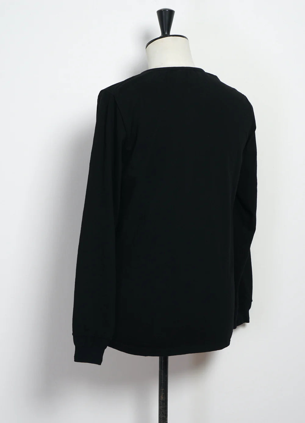 Jonas, Long Sleeve Henley, Black-T-shirts-Hansen Garments-Motorious Copenhagen