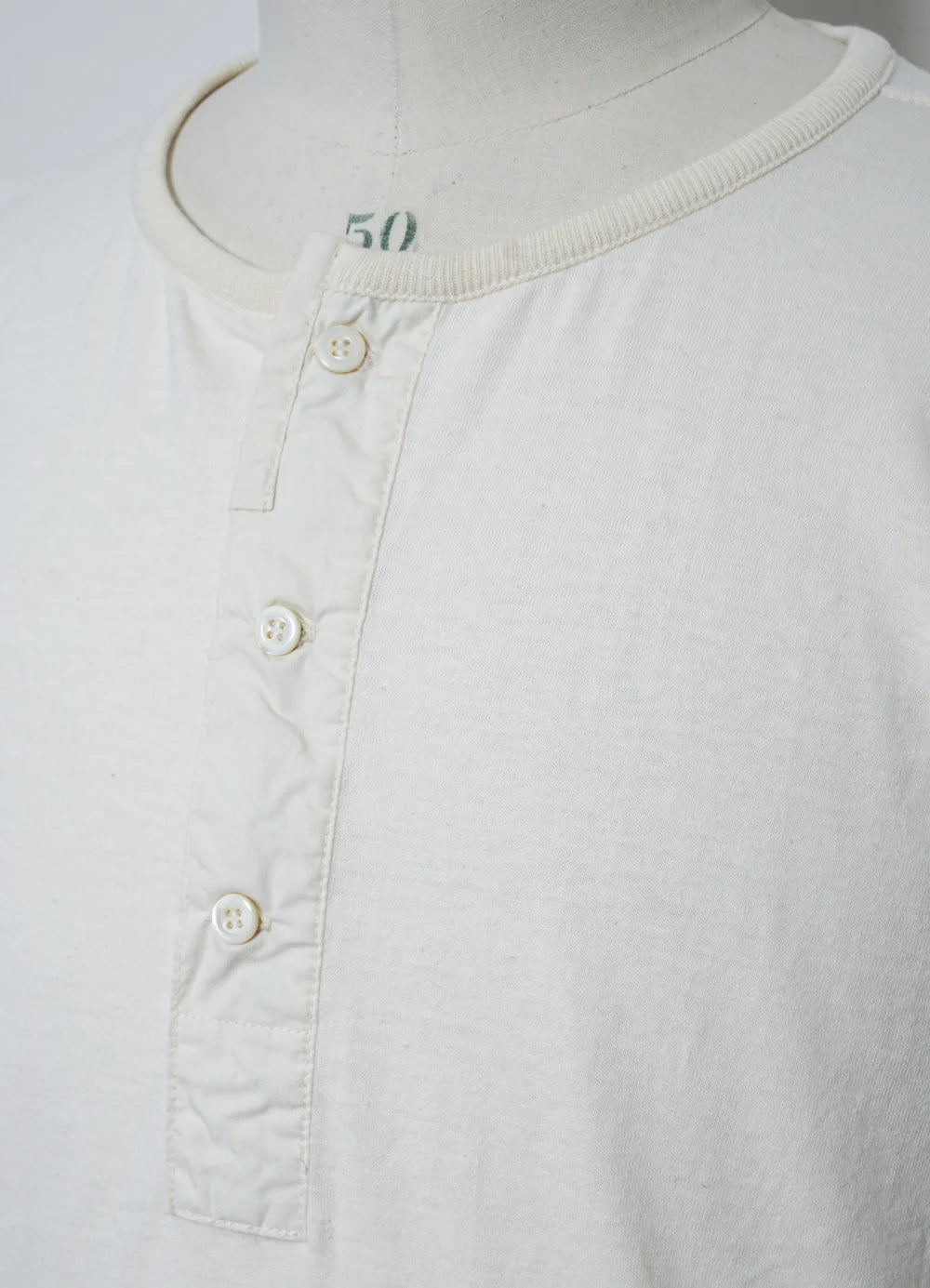 Jonas, Long Sleeve Henley, Off-white-T-shirts-Hansen Garments-Motorious Copenhagen